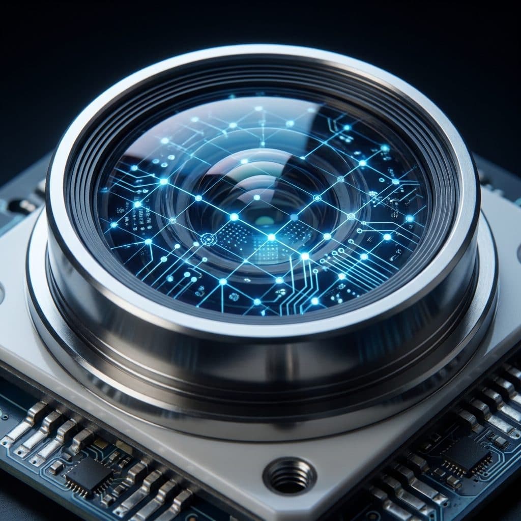High-tech sensor component with a specialized lens assembly